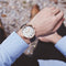 Ochstin 6105 Multi Function Watch Business Leisure Men Watch Waterproof Timing Quartz Watch Belt Watch(Rose Gold White)
