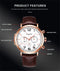 Ochstin 6105 Multi Function Watch Business Leisure Men Watch Waterproof Timing Quartz Watch Belt Watch(Coffee)