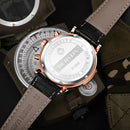 Ochstin 6105 Multi Function Watch Business Leisure Men Watch Waterproof Timing Quartz Watch Belt Watch(Silvery White)
