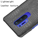 For OnePlus 8 Pro Shockproof Crocodile Texture PC + PU Case(Bliack)