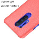 For OnePlus 8 Pro Shockproof Crocodile Texture PC + PU Case(Red)