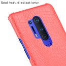 For OnePlus 8 Pro Shockproof Crocodile Texture PC + PU Case(Red)