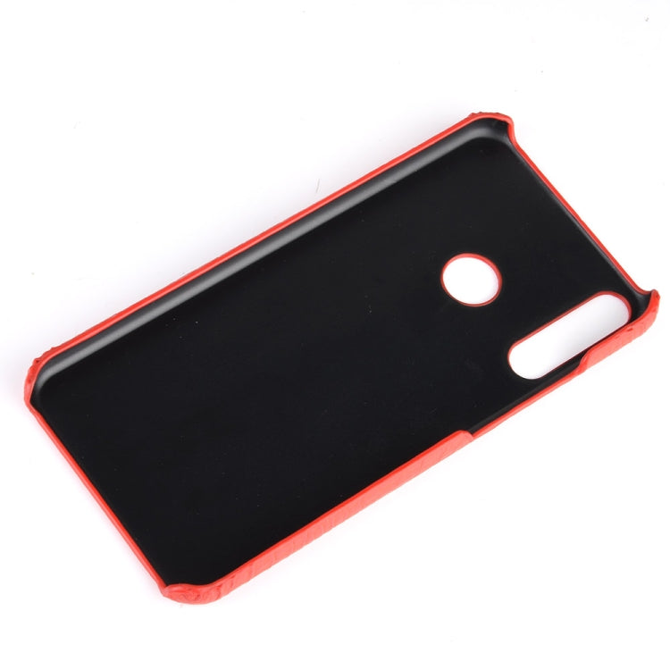 For Huawei P40 lite E/Y7p Shockproof Shockproof Crocodile Texture PC + PU Case(White)