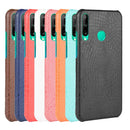 For Huawei P40 lite E/Y7p Shockproof Shockproof Crocodile Texture PC + PU Case(White)