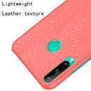 For Huawei P40 lite E/Y7p Shockproof Shockproof Crocodile Texture PC + PU Case(Red)