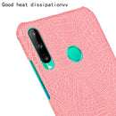 For Huawei P40 lite E/Y7p Shockproof Shockproof Crocodile Texture PC + PU Case(Pink)