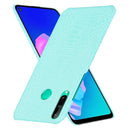 For Huawei P40 lite E/Y7p Shockproof Shockproof Crocodile Texture PC + PU Case(Light green)