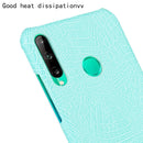 For Huawei P40 lite E/Y7p Shockproof Shockproof Crocodile Texture PC + PU Case(Light green)