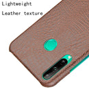 For Huawei P40 lite E/Y7p Shockproof Shockproof Crocodile Texture PC + PU Case(Brown)