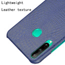 For Huawei P40 lite E/Y7p Shockproof Shockproof Crocodile Texture PC + PU Case(Blue)