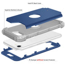 For iPhone SE 2022 / SE 2020 Silicone + PC Three-piece Anti-drop Mobile Phone Protection Bback Cover(Blue)