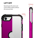 For iPhone SE 2022 / SE 2020 Silicone + PC Three-piece Anti-drop Mobile Phone Protection Bback Cover(Purple)