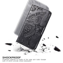 For iPhone SE 2022 / SE 2020 Butterfly Love Flower Embossed Horizontal Flip Leather Case with Bracket / Card Slot / Wallet / Lanyard(Blue)