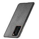 For Huawei P40 Shockproof Crocodile Texture PC + PU Case(Black)