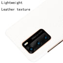 For Huawei P40 Shockproof Crocodile Texture PC + PU Case(White)
