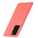 For Huawei P40 Shockproof Crocodile Texture PC + PU Case(Red)