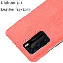 For Huawei P40 Shockproof Crocodile Texture PC + PU Case(Red)