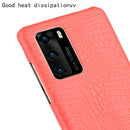 For Huawei P40 Shockproof Crocodile Texture PC + PU Case(Red)