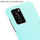 For Huawei P40 Shockproof Crocodile Texture PC + PU Case(Light green)