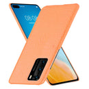 For Huawei P40 Shockproof Crocodile Texture PC + PU Case(Orange)
