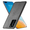 For Huawei P40 Pro Shockproof Crocodile Texture PC + PU Case(Black)