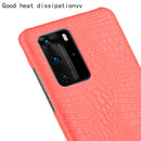 For Huawei P40 Pro Shockproof Crocodile Texture PC + PU Case(Red)