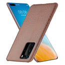 For Huawei P40 Pro Shockproof Crocodile Texture PC + PU Case(Brown)