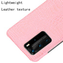 For Huawei P40 Pro Shockproof Crocodile Texture PC + PU Case(Pink)