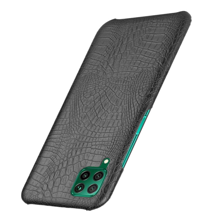 For Huawei P40 lite/Nova7i/Nova6 SE Shockproof Crocodile Texture PC + PU Case(Black)