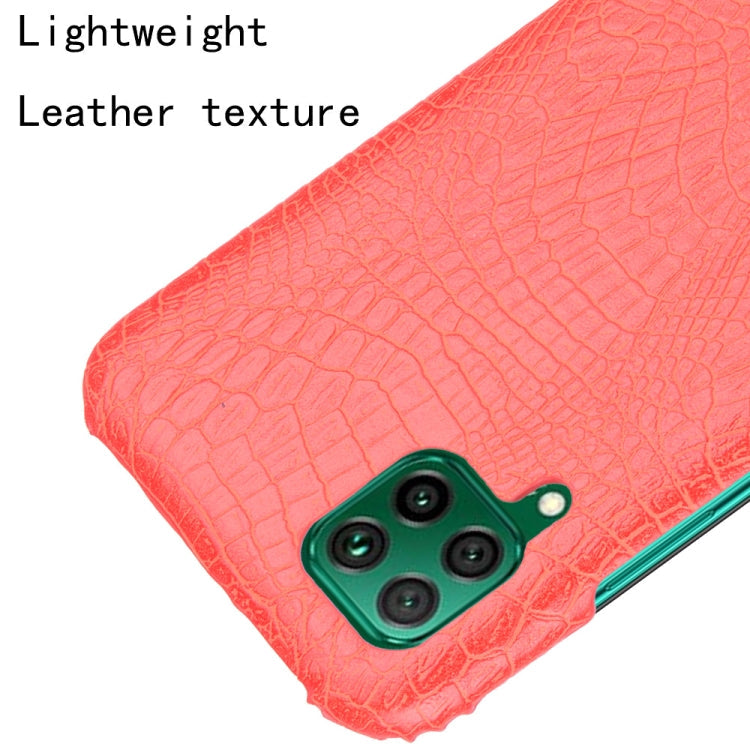 For Huawei P40 lite/Nova7i/Nova6 SE Shockproof Crocodile Texture PC + PU Case(Red)