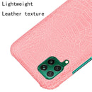 For Huawei P40 lite/Nova7i/Nova6 SE Shockproof Crocodile Texture PC + PU Case(Pink)