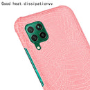 For Huawei P40 lite/Nova7i/Nova6 SE Shockproof Crocodile Texture PC + PU Case(Pink)