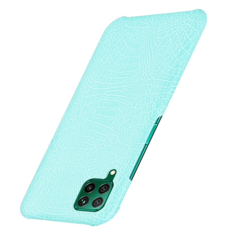 For Huawei P40 lite/Nova7i/Nova6 SE Shockproof Crocodile Texture PC + PU Case(Light green)