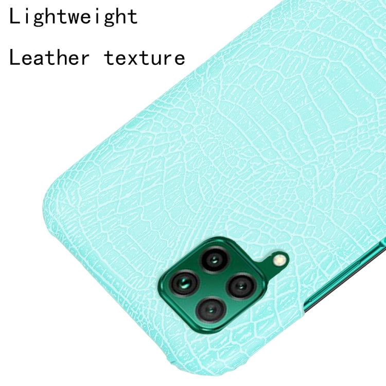 For Huawei P40 lite/Nova7i/Nova6 SE Shockproof Crocodile Texture PC + PU Case(Light green)