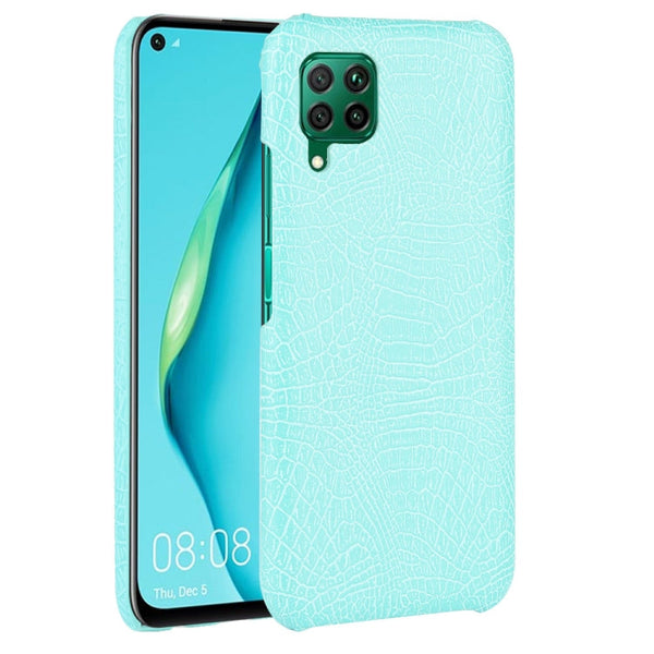 For Huawei P40 lite/Nova7i/Nova6 SE Shockproof Crocodile Texture PC + PU Case(Light green)