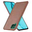 For Huawei P40 lite/Nova7i/Nova6 SE Shockproof Crocodile Texture PC + PU Case(Brown)