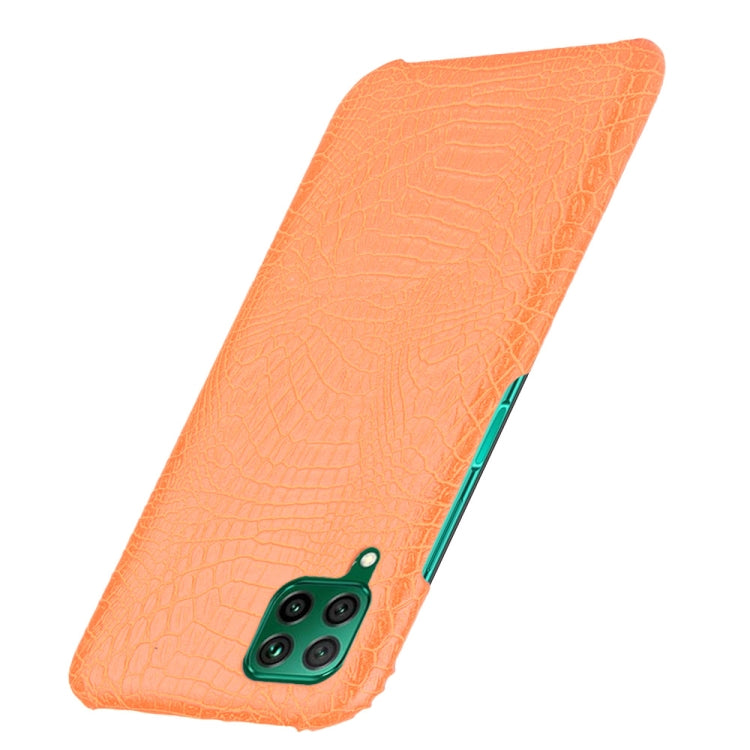 For Huawei P40 lite/Nova7i/Nova6 SE Shockproof Crocodile Texture PC + PU Case(Orange)