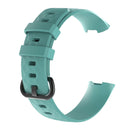 Diamond Pattern Silicone Watch Band for Fitbit Charge 4 Large Size:210*18mm(Light Green)
