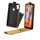 For Galaxy A11 Business Style Vertical Flip TPU Leather Case with Card Slot(Black)