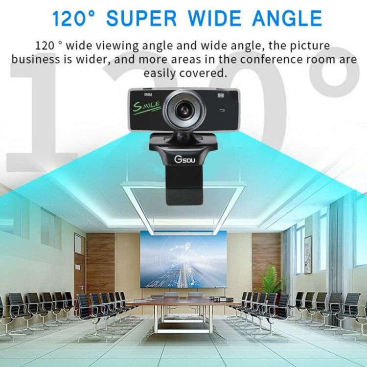 Gsou B18S HD Webcam Built-in Microphone Smart Web Camera USB Streaming Live Camera With Noise Cancellation