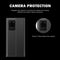 For Galaxy S20 Plus Side Display Magnetic Horizontal Flip Plain Texture Cloth + PC Case with Holder & Sleep / Wake-up Function(Black)