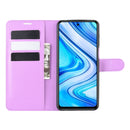 For Xiaomi Redmi Note 9 Pro/Note 9S/Note 9 Pro Max Litchi Texture Horizontal Flip Protective Case with Holder & Card Slots & Wallet(Purple)