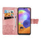 For Galaxy A31 Butterfly Love Flower Embossed Horizontal Flip Leather Case with Bracket / Card Slot / Wallet / Lanyard(Rose Gold)