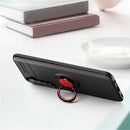 For OPPO Realme 6 Metal Ring Holder 360 Degree Rotating TPU Case(Black+Red)