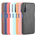 For Oppo Realme 6 Shockproof Crocodile Texture PC + PU Case(White)