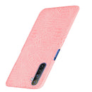 For Oppo Realme 6 Shockproof Crocodile Texture PC + PU Case(Pink)