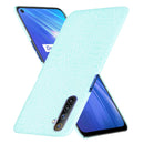 For Oppo Realme 6 Shockproof Crocodile Texture PC + PU Case(Light green)