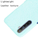 For Oppo Realme 6 Shockproof Crocodile Texture PC + PU Case(Light green)