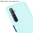For Oppo Realme 6 Shockproof Crocodile Texture PC + PU Case(Light green)