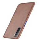 For Oppo Realme 6 Shockproof Crocodile Texture PC + PU Case(Brown)